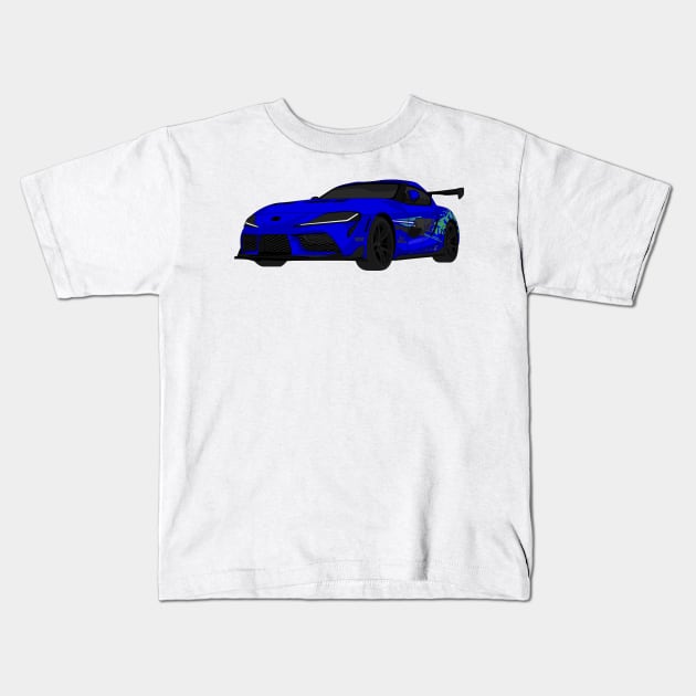 SUPRA DARK-BLUE Kids T-Shirt by VENZ0LIC